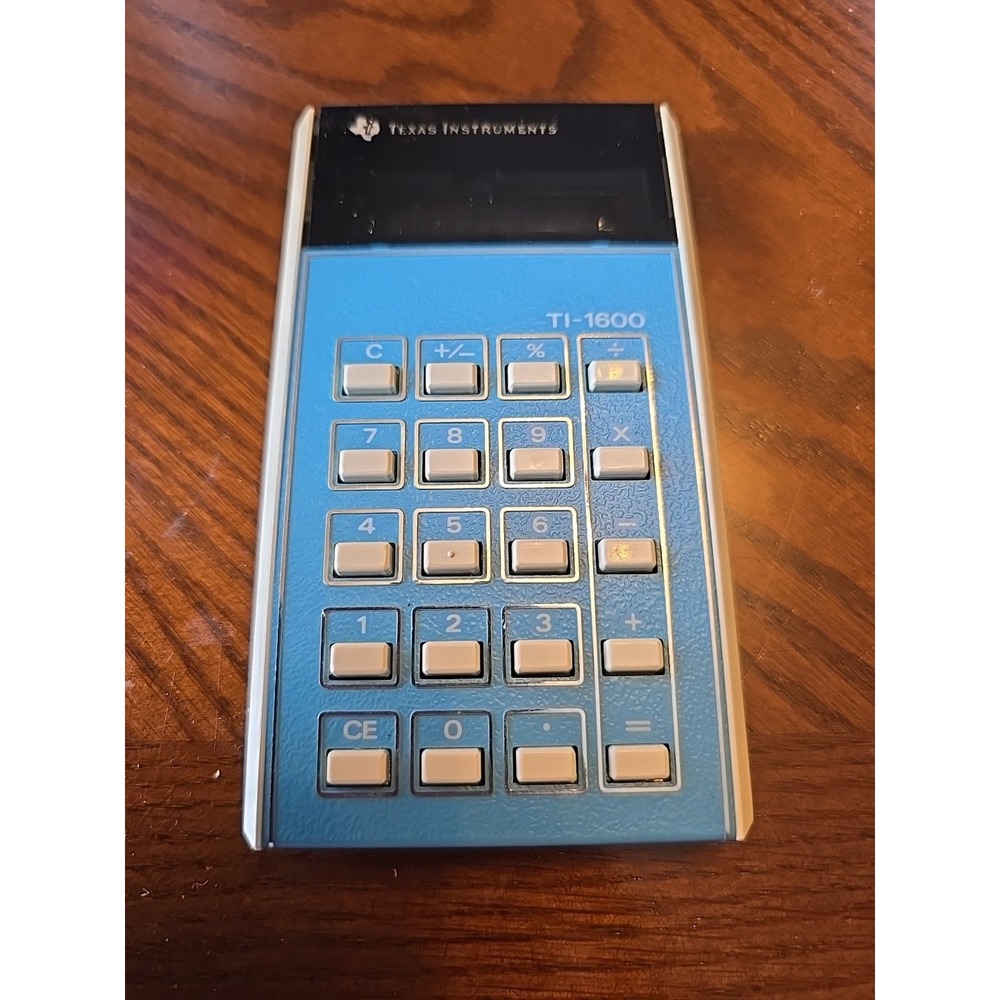 Texas Instruments TI Calculator TI-1600 Vintage Blue With Case VHTF